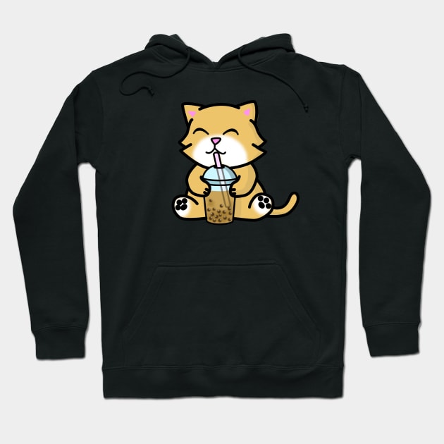 Kitty Bubble tea Hoodie by Cerealbox Labs